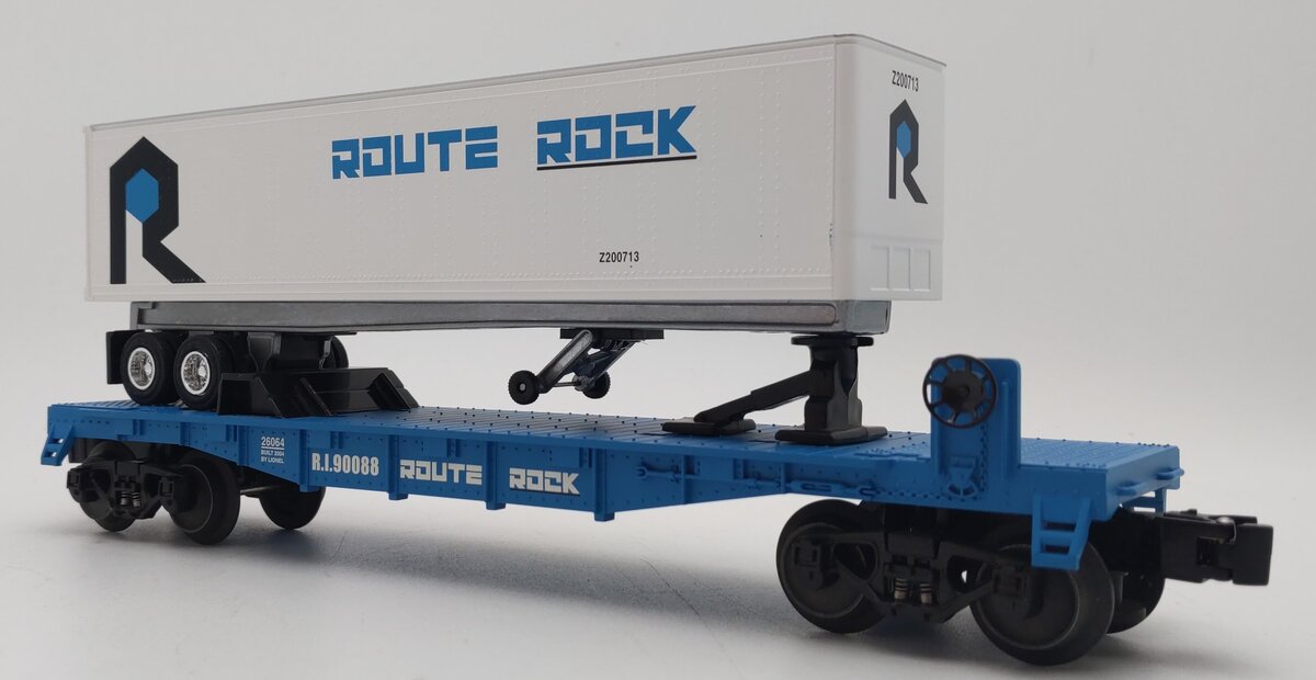 Lionel 6-26064 Rock Island Flatcar with Trailer #90088 LN/Box