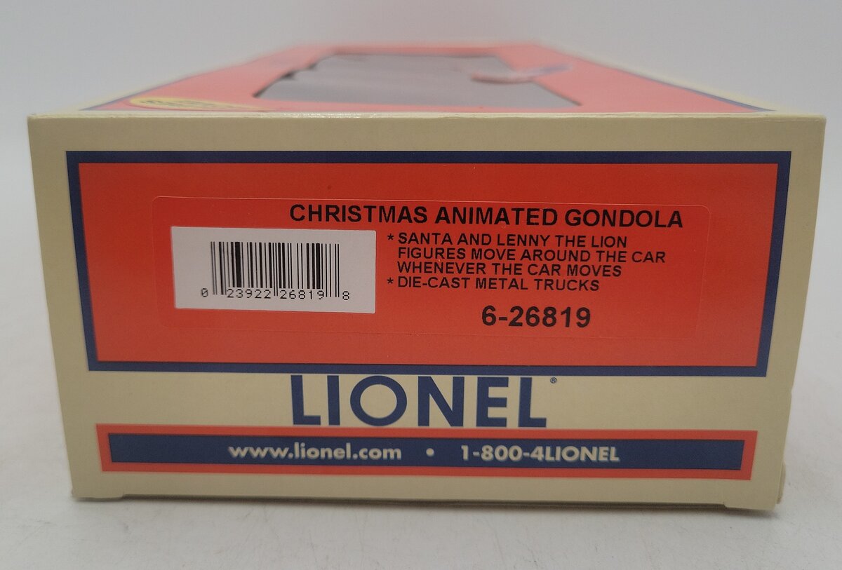 Lionel 6-26819 O Gauge Holiday Animated Gondola LN/Box