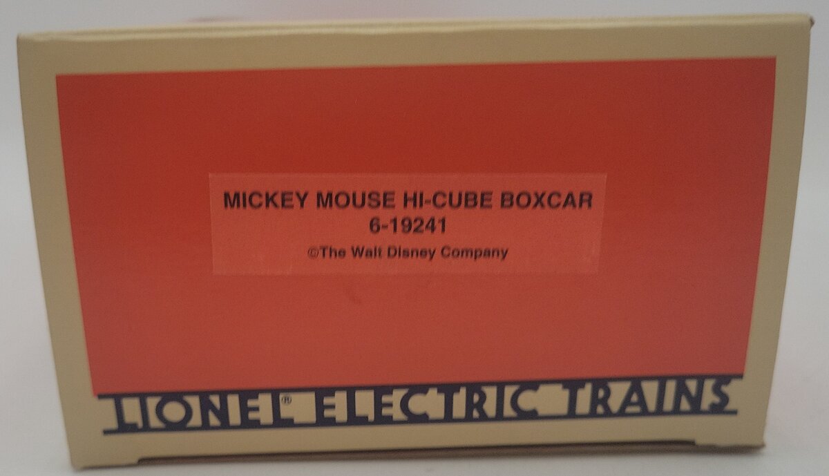 Lionel 6-19241 O Gauge Disney Mickey Mouse Hi Cube Boxcar #19241 EX/Box