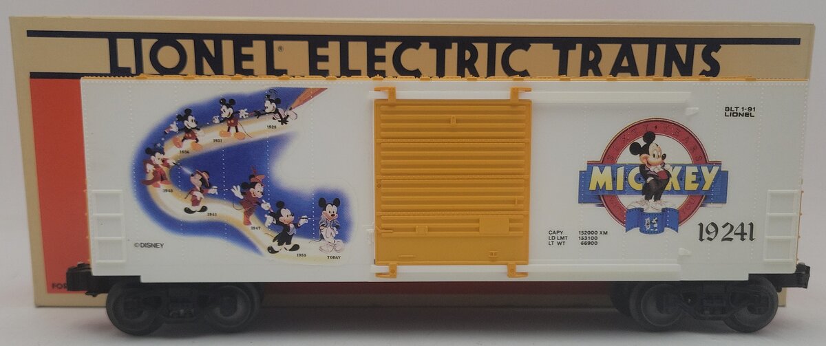 Lionel 6-19241 O Gauge Disney Mickey Mouse Hi Cube Boxcar #19241 EX/Box