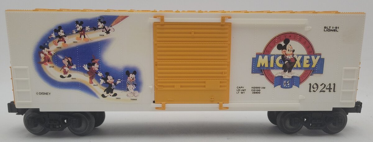Lionel 6-19241 O Gauge Disney Mickey Mouse Hi Cube Boxcar #19241 EX/Box