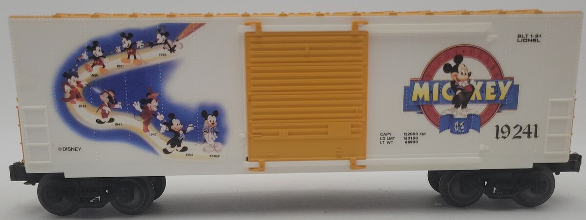 Lionel 6-19241 O Gauge Disney Mickey Mouse Hi Cube Boxcar #19241 EX/Box