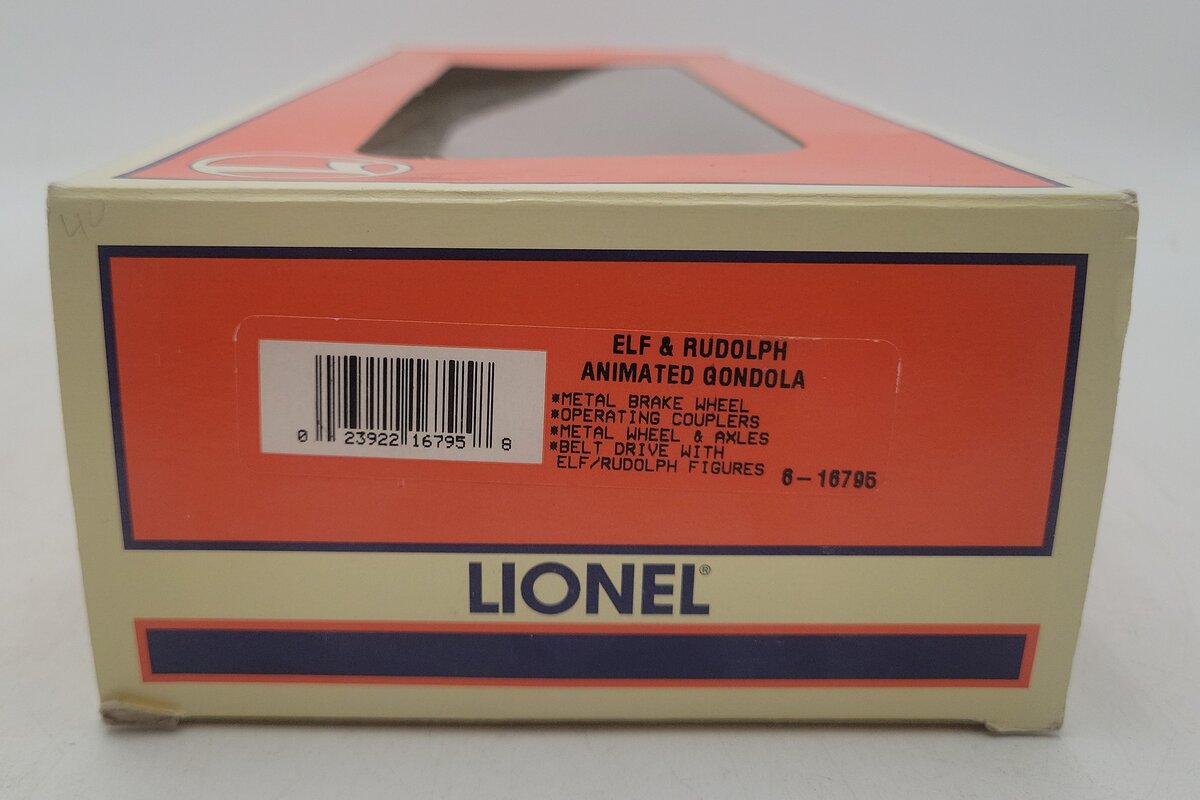 Lionel 6-16795 O Gauge Elf & Rudolph Animated Gondola EX/Box
