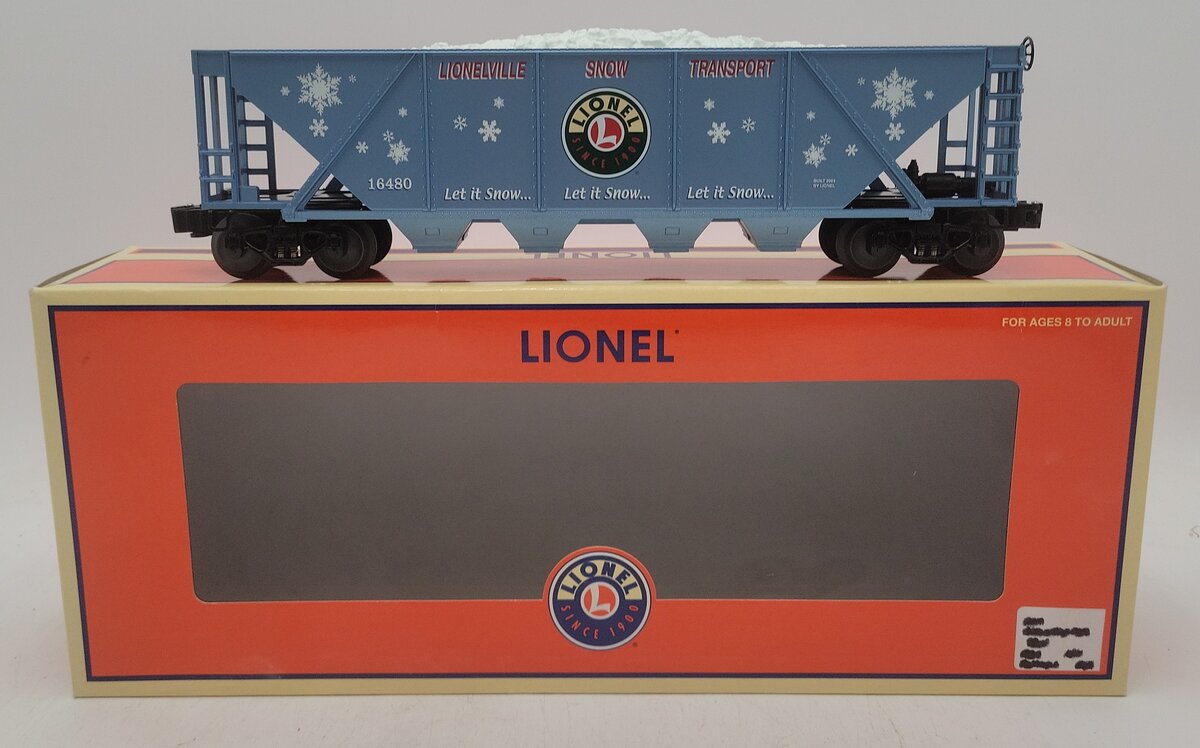 Lionel 6-16480 O Gauge Lionelville Snow Transport Quad Hopper LN/Box