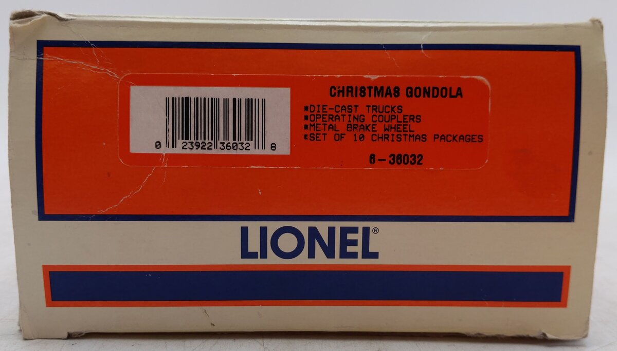 Lionel 6-36032 O Gauge Christmas Gondola Freight Car #6462 EX/Box