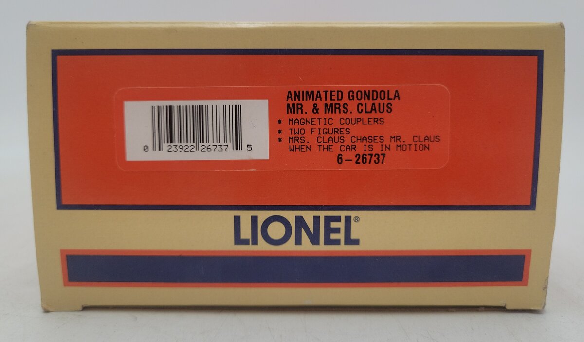 Lionel 6-26737 O Gauge Operating Chasing Santa Gondola EX/Box