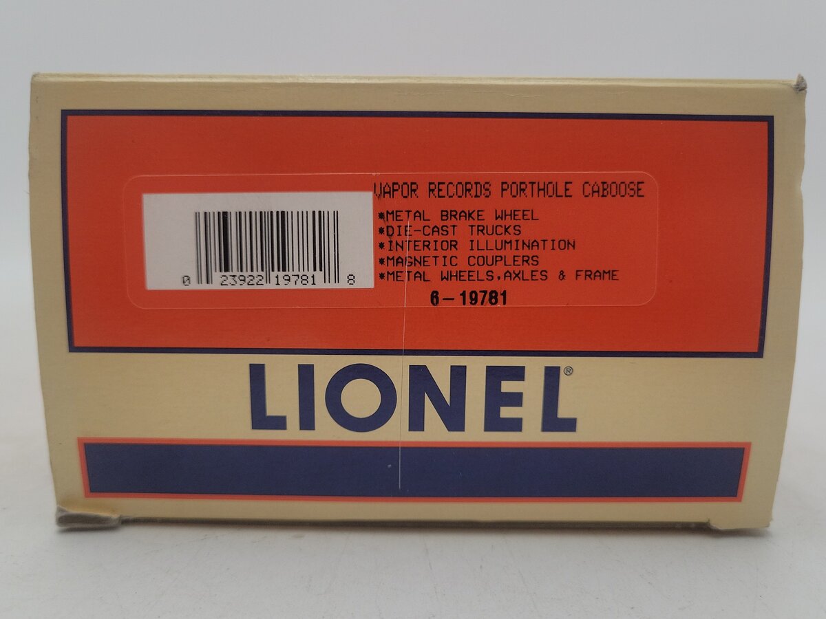 Lionel 6-19781 Vapor Records Holiday Porthole Caboose #6417 LN/Box