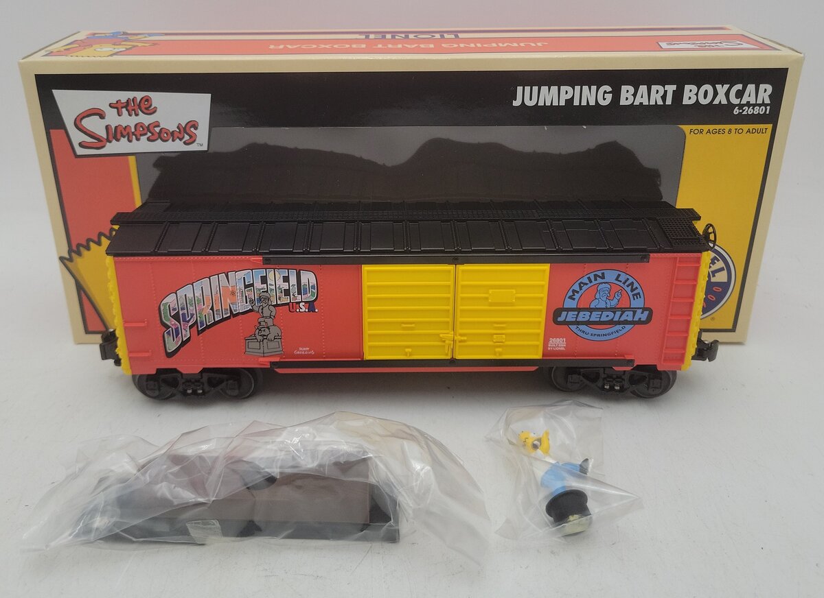 Lionel 6-26801 O Gauge Bart Simpson Operating Jumping Boxcar LN/Box