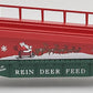 Lionel 6-26661 O Gauge Reindeer Feed Barrel Ramp Car Pack LN/Box