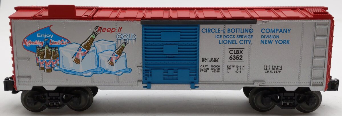 Lionel 6-19832 O Gauge Lionel Cola Ice Car #6352 LN/Box