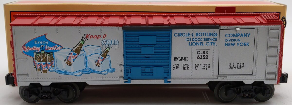 Lionel 6-19832 O Gauge Lionel Cola Ice Car #6352 LN/Box
