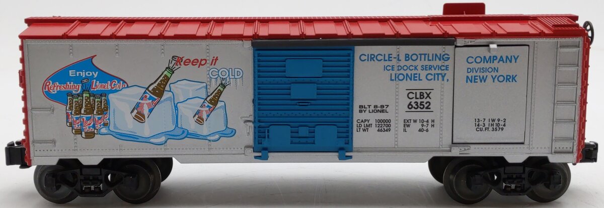 Lionel 6-19832 O Gauge Lionel Cola Ice Car #6352 LN/Box