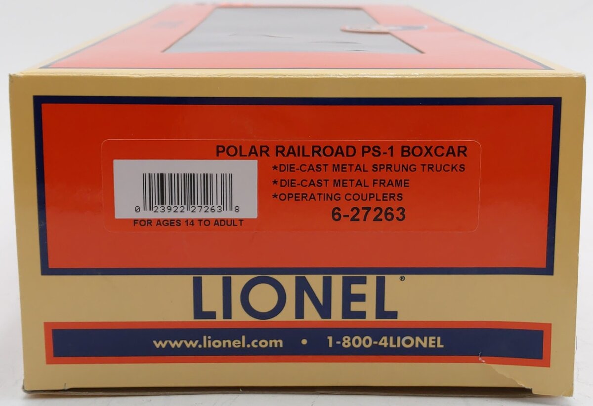 Lionel 6-27263 O Gauge Pennsylvania Railroad 'Polar Railroad' PS-1 Boxcar #1225 LN/Box