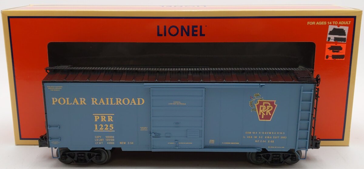 Lionel 6-27263 O Gauge Pennsylvania Railroad 'Polar Railroad' PS-1 Boxcar #1225 LN/Box