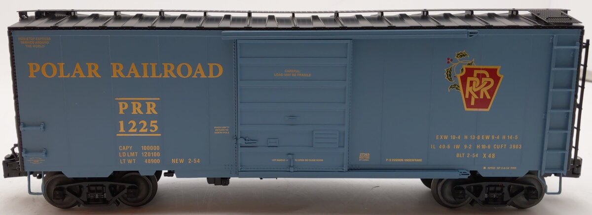Lionel 6-27263 O Gauge Pennsylvania Railroad 'Polar Railroad' PS-1 Boxcar #1225 LN/Box