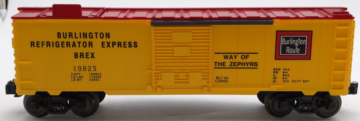 Lionel 6-19823 O Gauge Burlington Operating Ice Car EX/Box