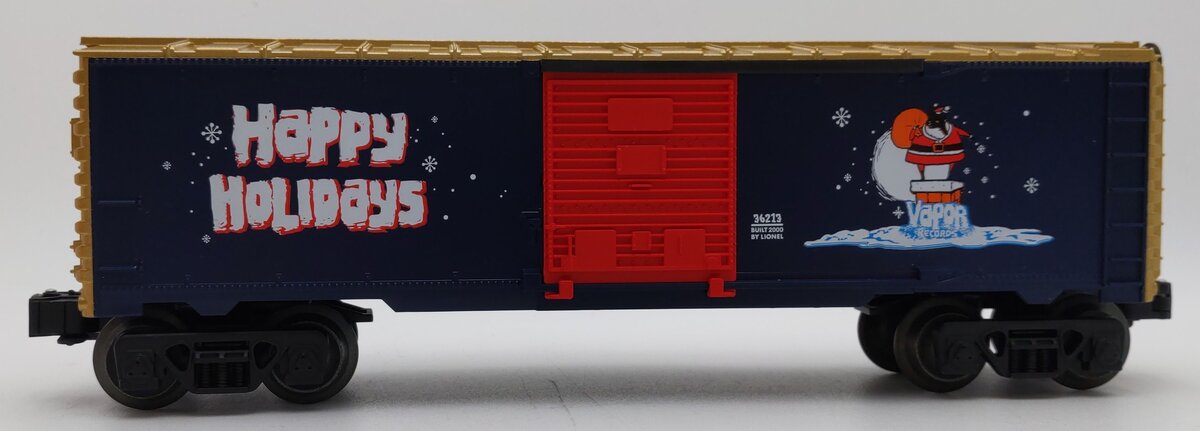 Lionel 6-36213 O Gauge Vapor Records Christmas Box Car EX/Box