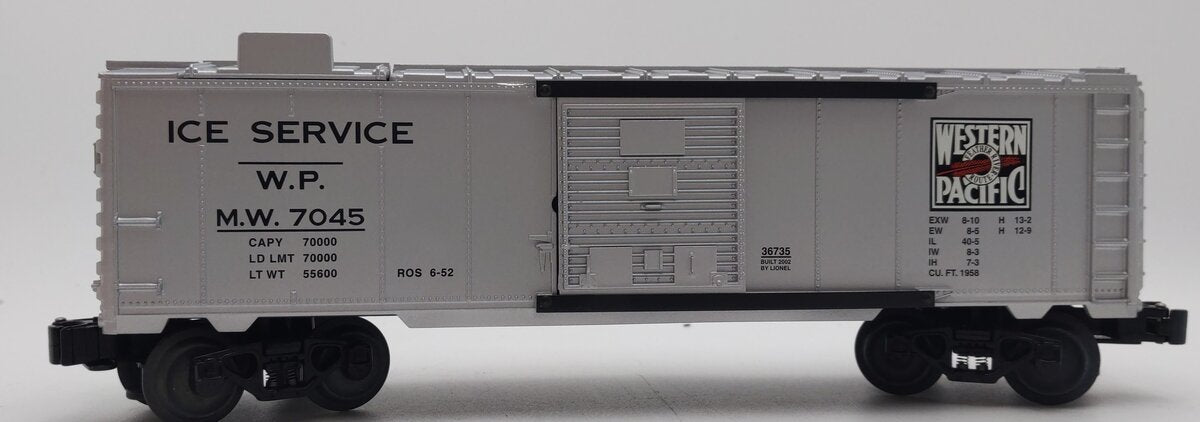 Lionel 6-36735 O Gauge Western Pacific Operating Ice Car #7045 EX/Box