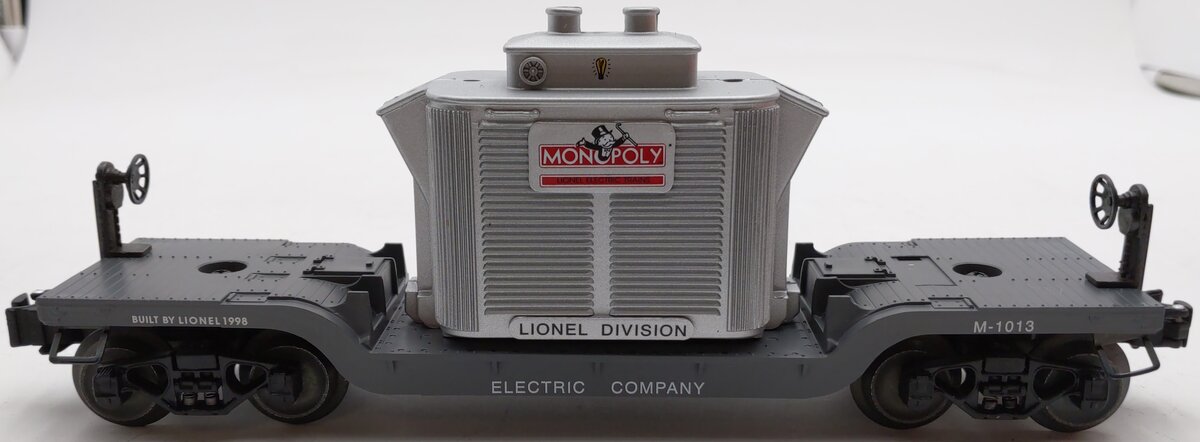 Lionel 6-52159 O Gauge Monopoly Electric Company Transformer Flatcar #M-1013 EX/Box