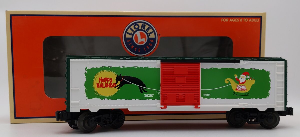 Lionel 6-36207 O Gauge Vapor Records Christmas Boxcar LN/Box