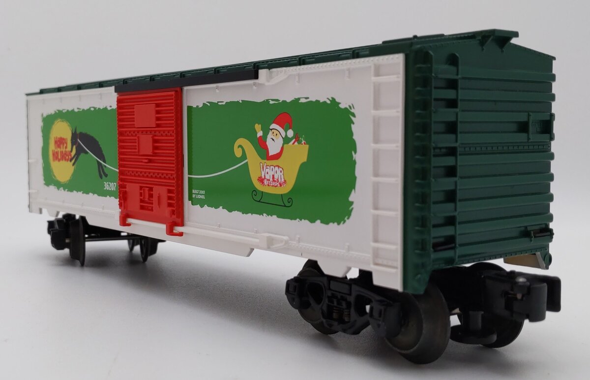 Lionel 6-36207 O Gauge Vapor Records Christmas Boxcar LN/Box