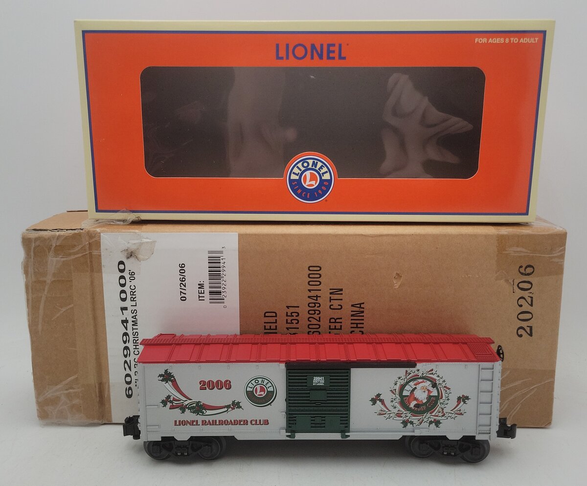 Lionel 6-29941 O Gauge LRRC 2006 Christmas Boxcar LN/Box