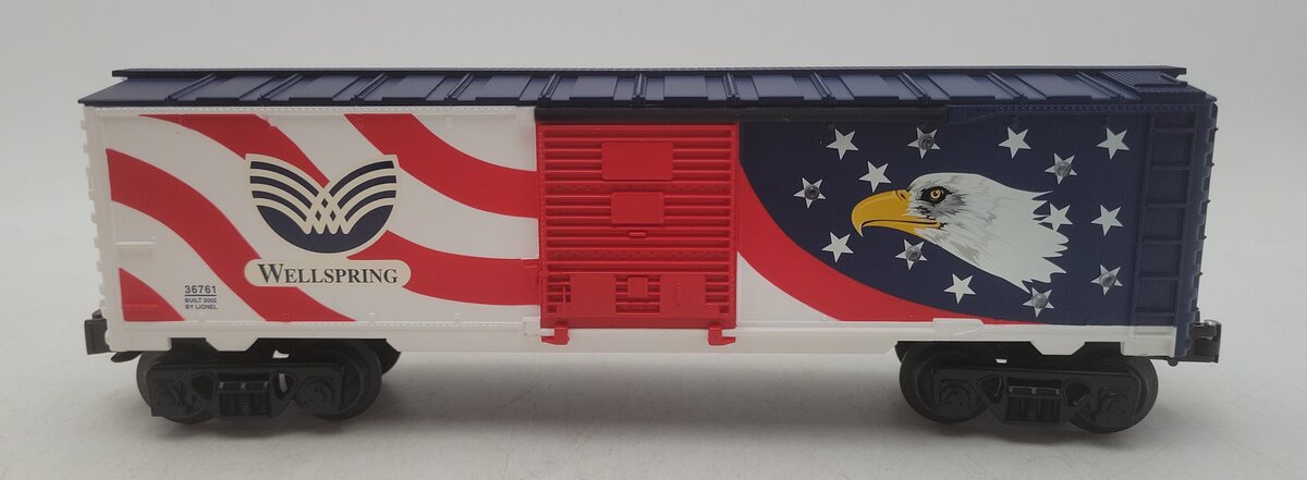 Lionel 6-36761 O Gauge Wellspring Eagle Lighted Boxcar - RARE EX/Box