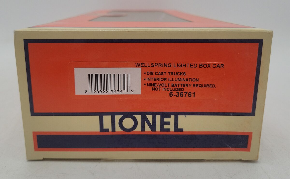 Lionel 6-36761 O Gauge Wellspring Eagle Lighted Boxcar - RARE EX/Box