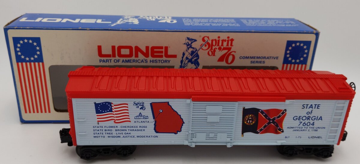 Lionel 6-7604 O Gauge State of Georgia Boxcar #7604 LN/Box