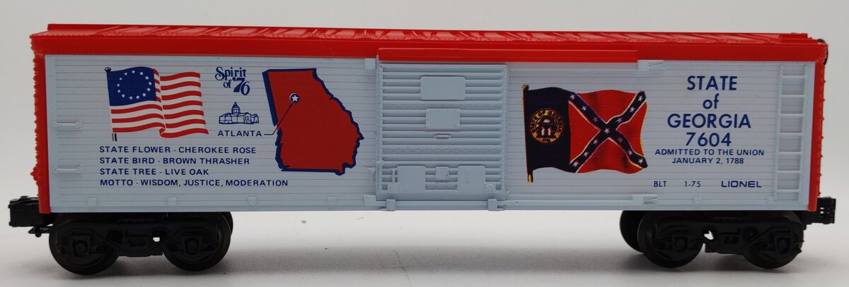 Lionel 6-7604 O Gauge State of Georgia Boxcar #7604 LN/Box