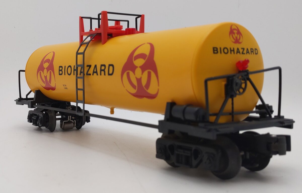 Lionel 6-16181 O Gauge Biohazard Tank Car With Lights LN/Box