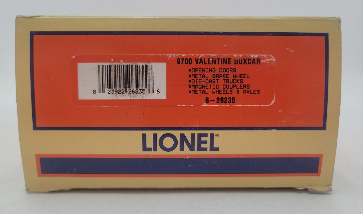 Lionel 6-26235 O Gauge Happy Valentines Day 1999 Boxcar #9700 EX/Box