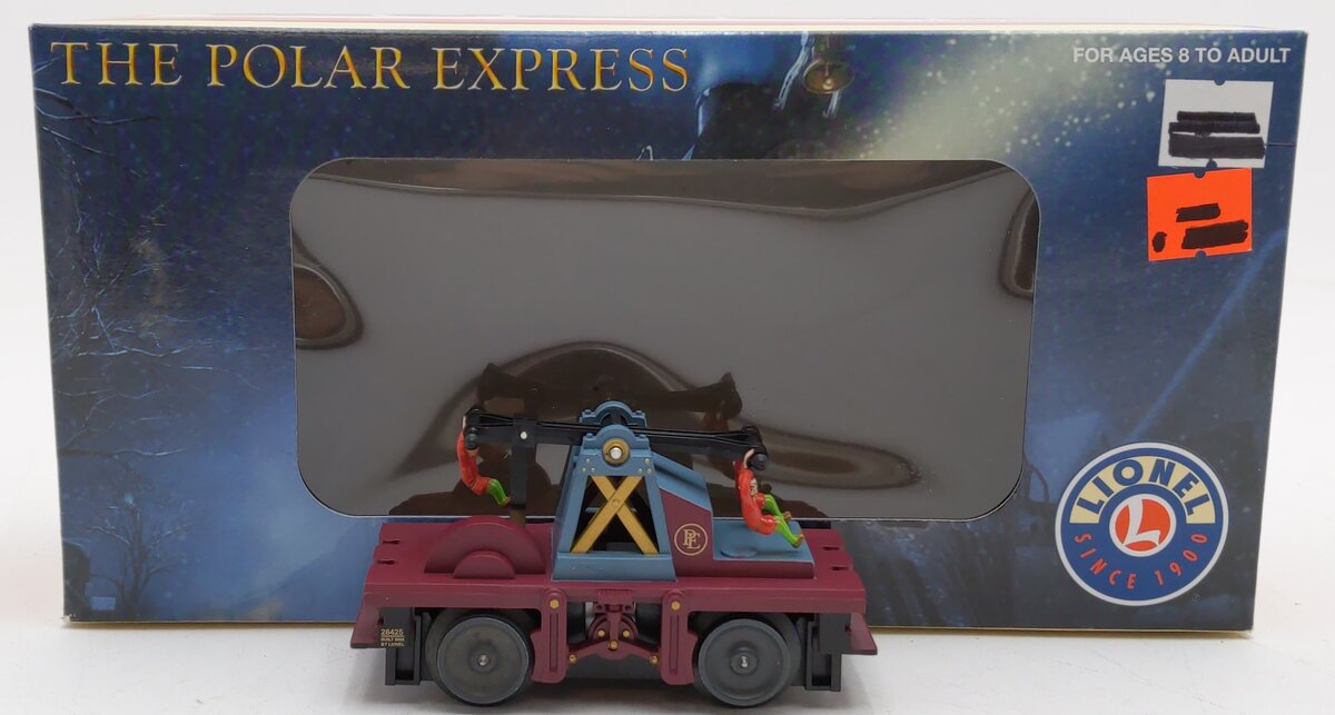 Lionel 6-28425 O Gauge Polar Express Motorized Elf Handcar LN/Box