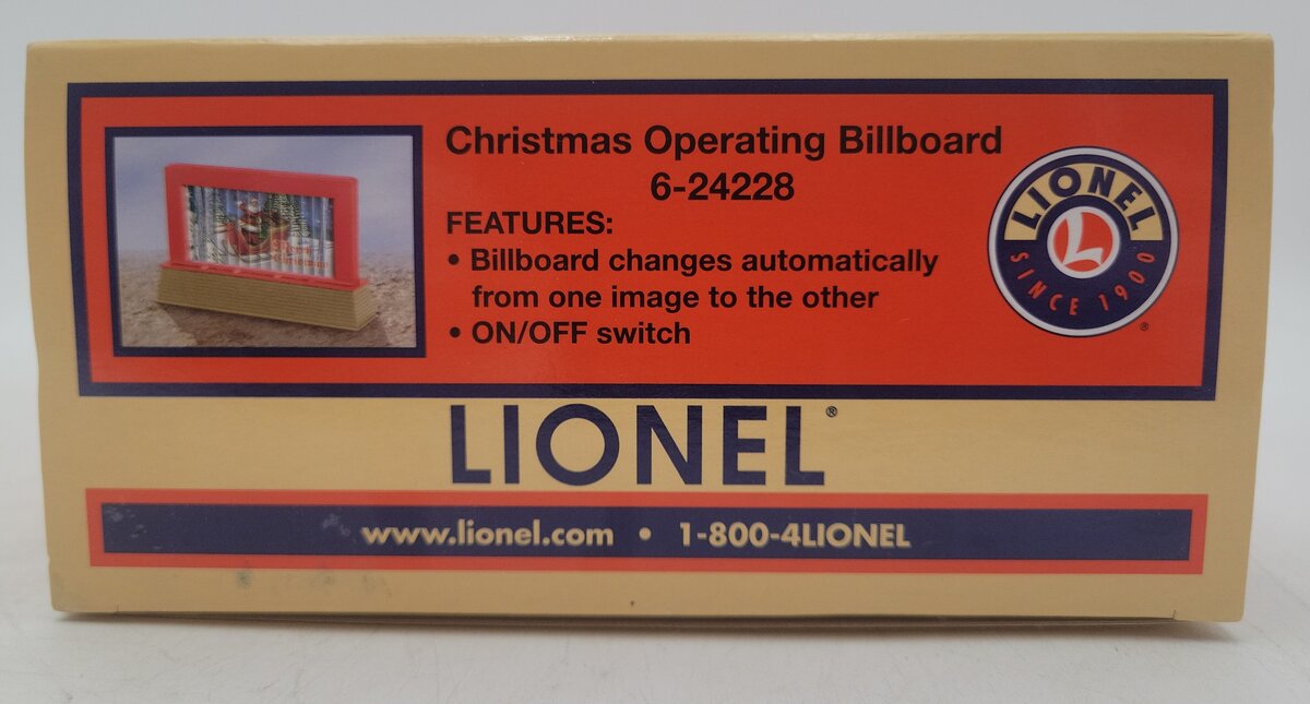 Lionel 6-24228 O Gauge Christmas Operating Billboard EX/Box