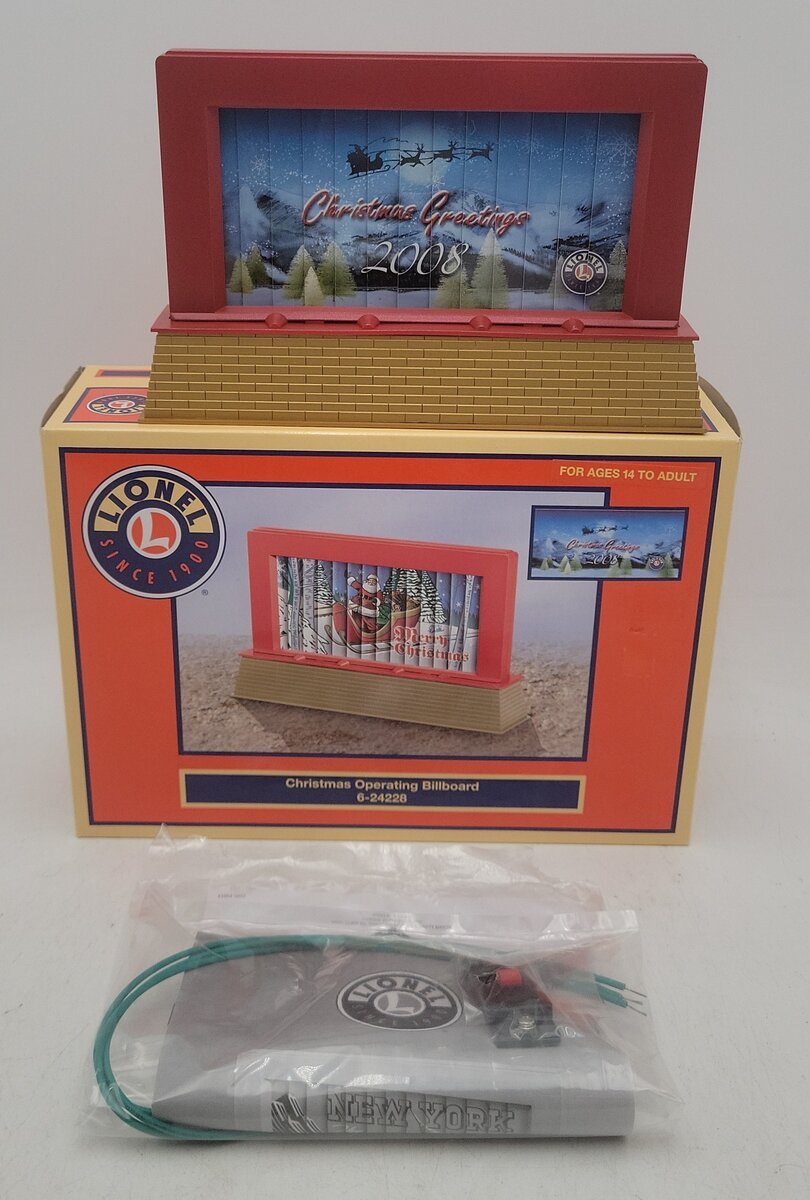 Lionel 6-24228 O Gauge Christmas Operating Billboard EX/Box