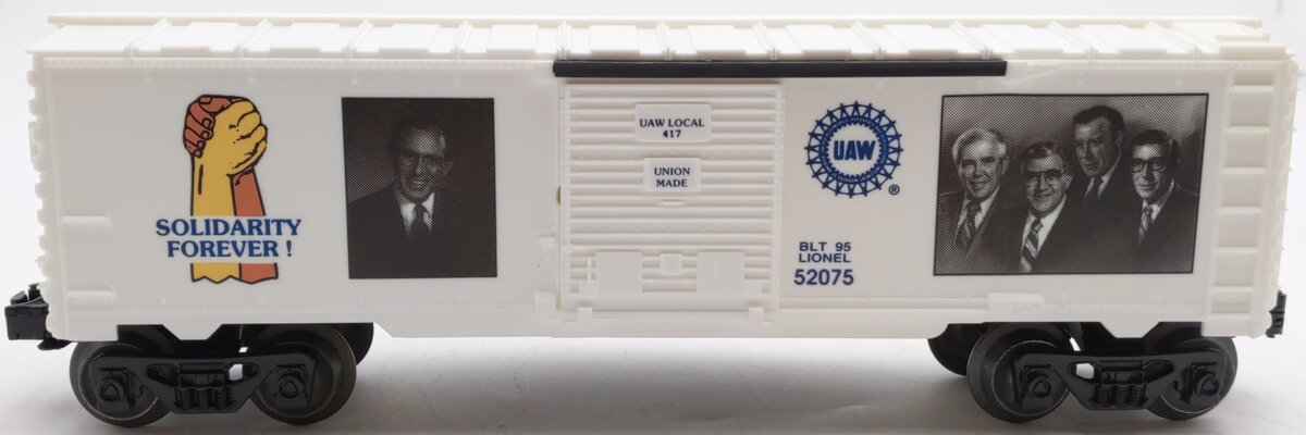 Lionel 6-52075 O Gauge U.A.W. Boxcar 1995 #417 EX/Box