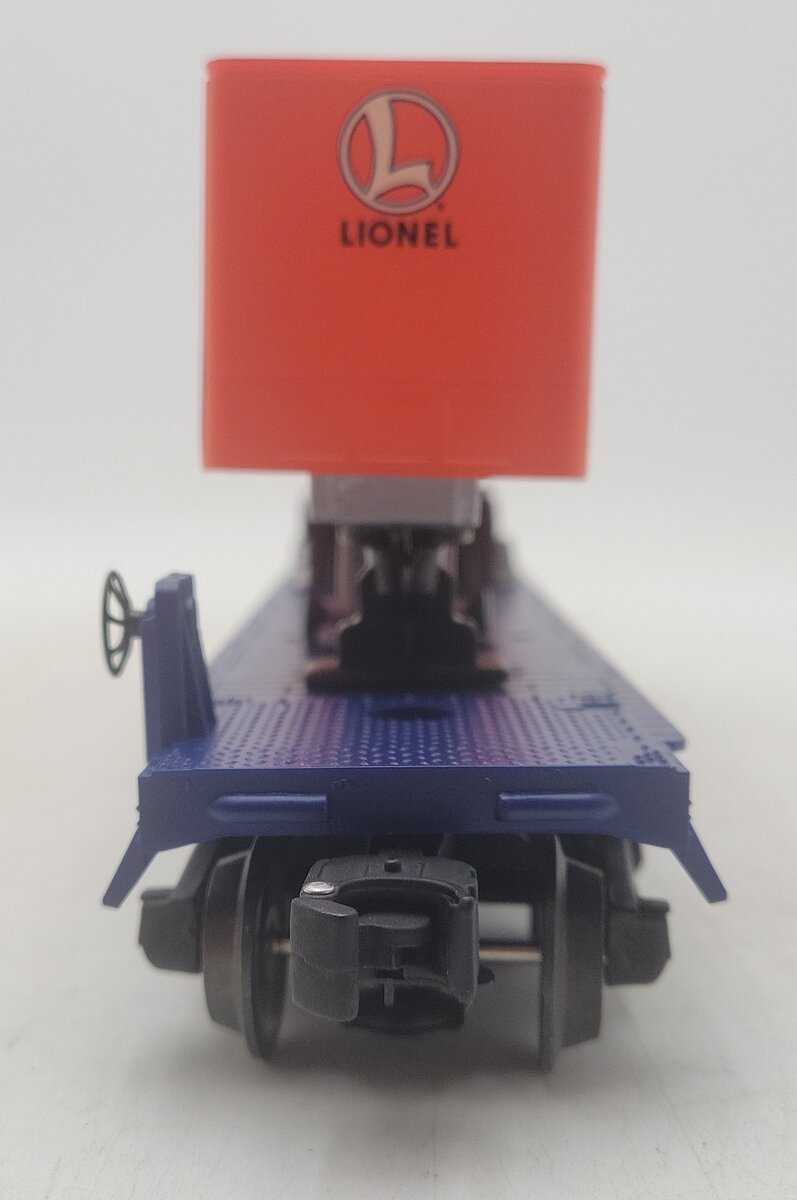 Lionel 6-19437 O Gauge Lionel Rail Roader Club Flatcar w/Inside Track Trailer EX/Box