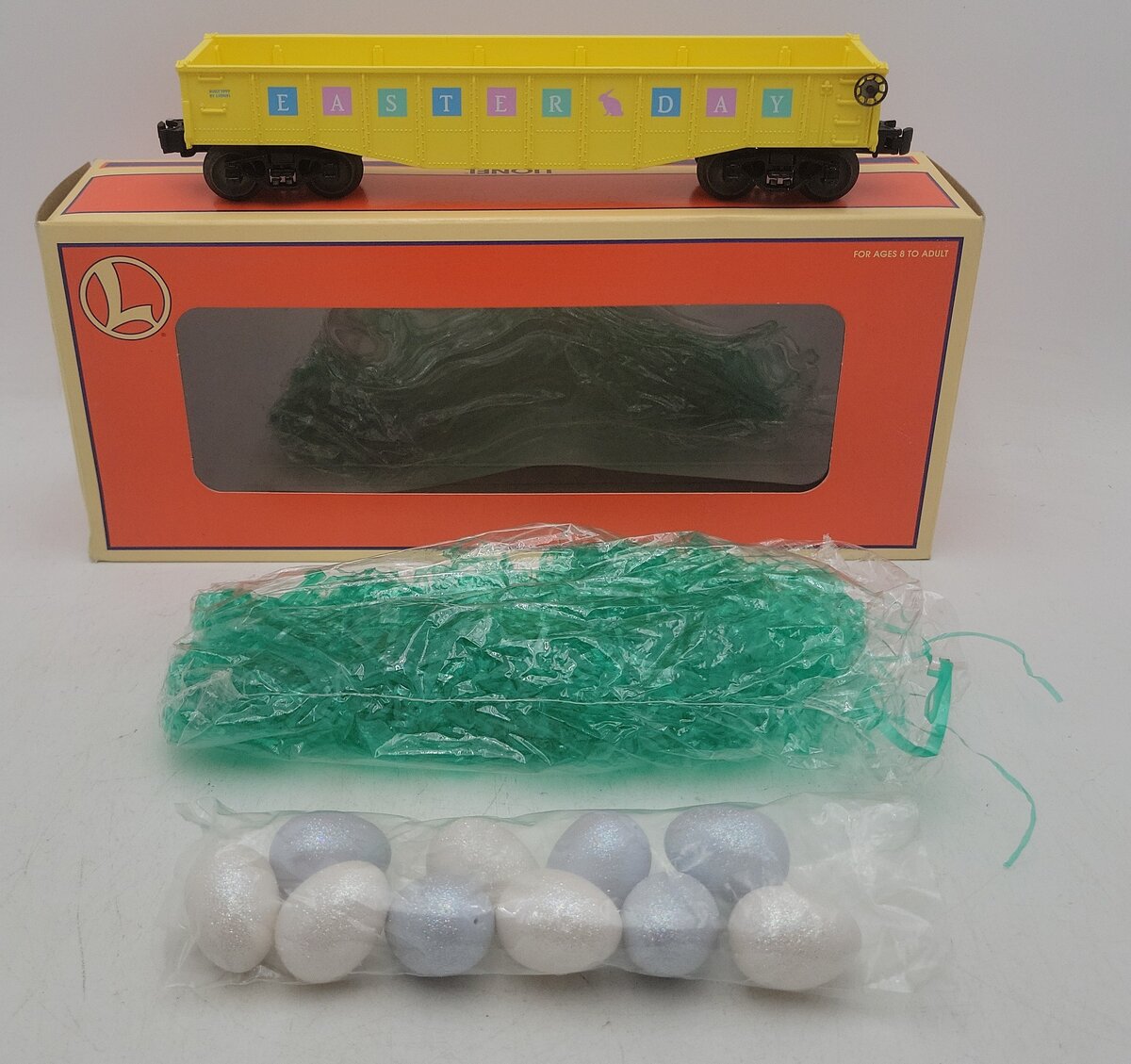 Lionel 6-19448 O Gauge Easter Gondola w/Decorated Easter Eggs EX/Box