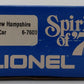 Lionel 6-7609 O Gauge State of New Hampshire Boxcar #7609 LN/Box