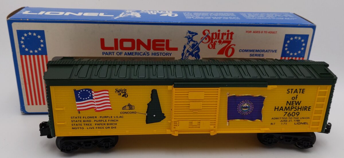 Lionel 6-7609 O Gauge State of New Hampshire Boxcar #7609 LN/Box