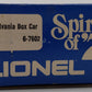 Lionel 6-7602 O Gauge Spirit of 76 State of Pennsylvania Boxcar #7602 LN/Box