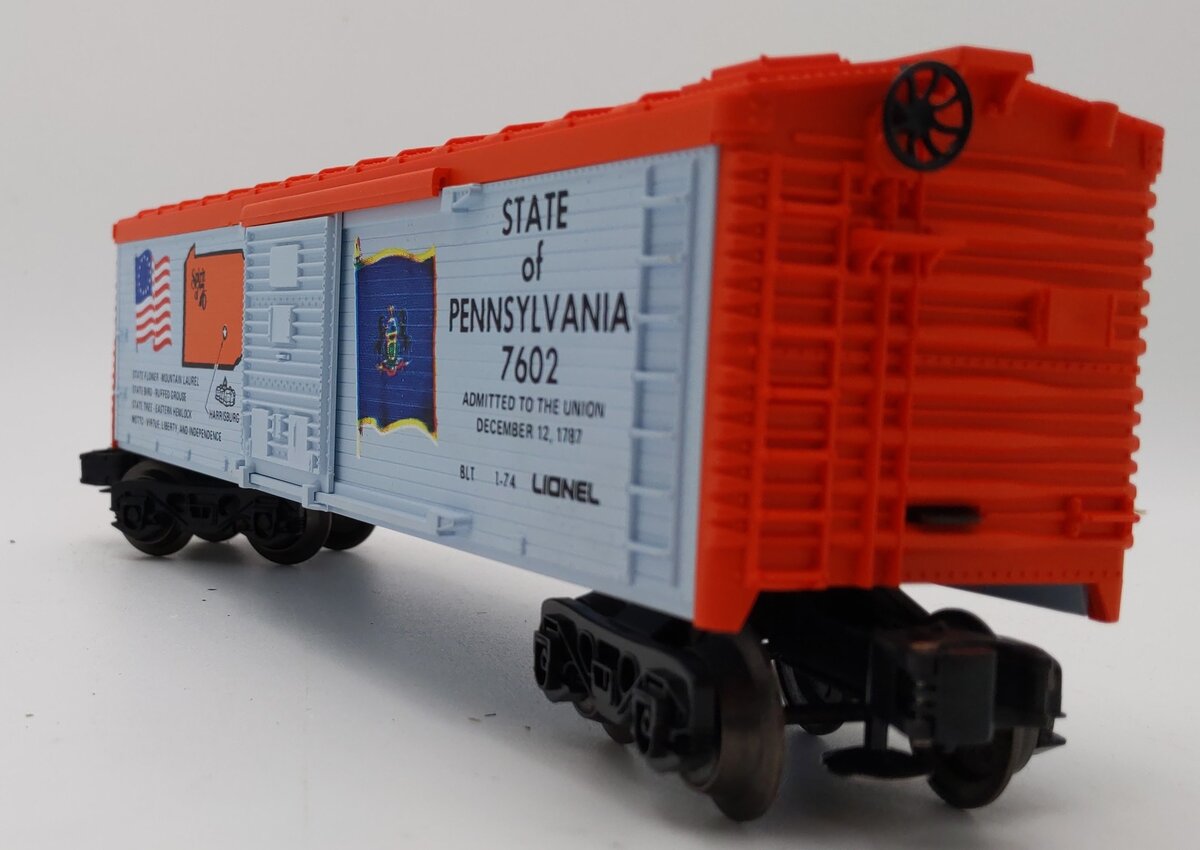Lionel 6-7602 O Gauge Spirit of 76 State of Pennsylvania Boxcar #7602 LN/Box