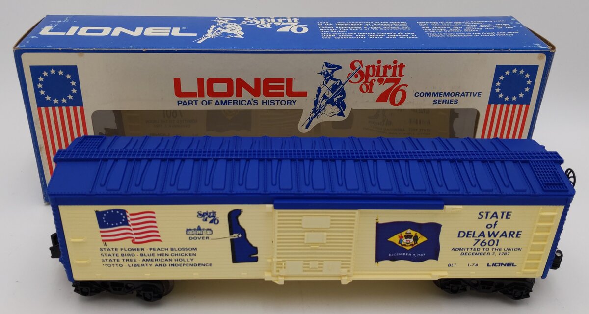 Lionel 6-7601 O Gauge State of Delaware Boxcar LN/Box