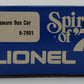 Lionel 6-7601 O Gauge State of Delaware Boxcar LN/Box