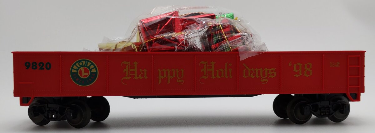 Lionel 6-19438 Standard O Gauge Christmas Gondola #9820 NIB