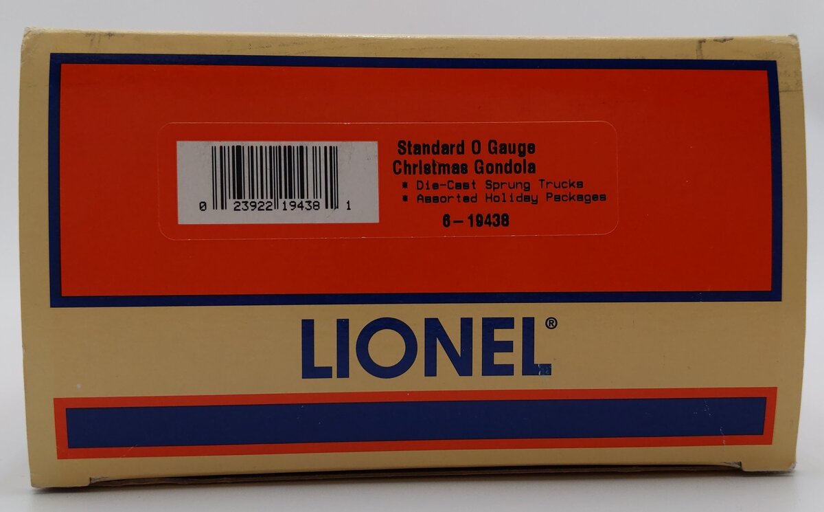 Lionel 6-19438 Standard O Gauge Christmas Gondola #9820 NIB