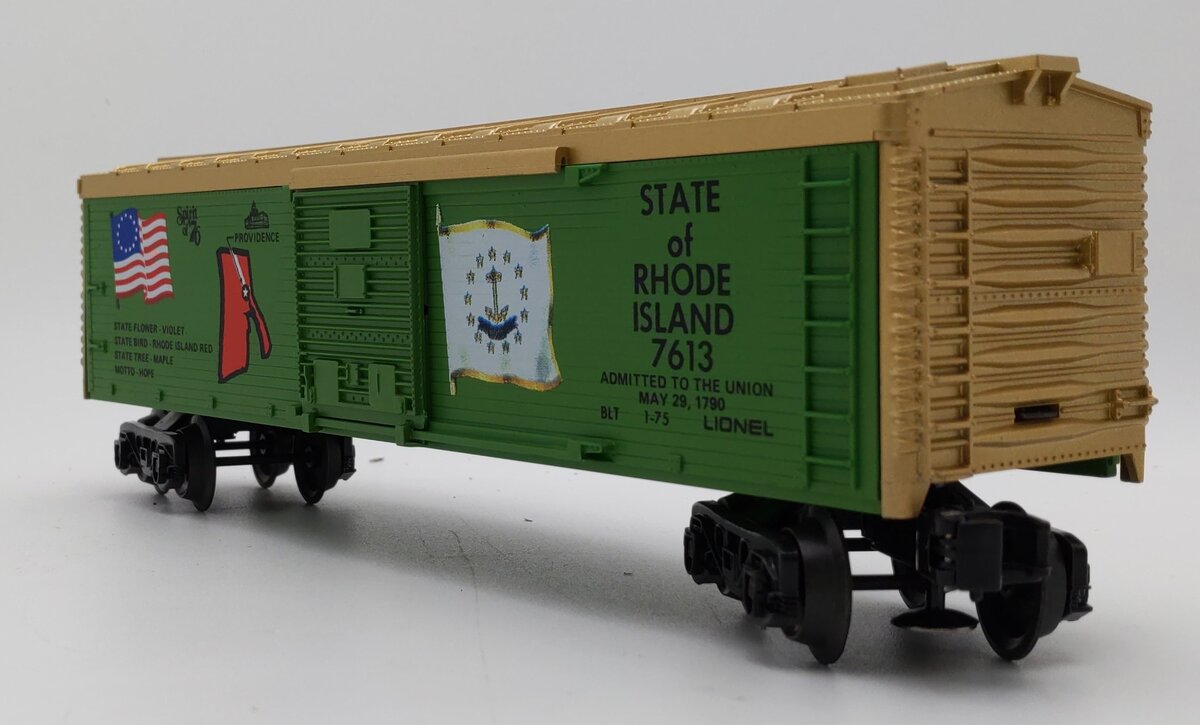 Lionel 6-7613 O Gauge Spirit of 76 State of Rhode Island Boxcar #7613 LN/Box