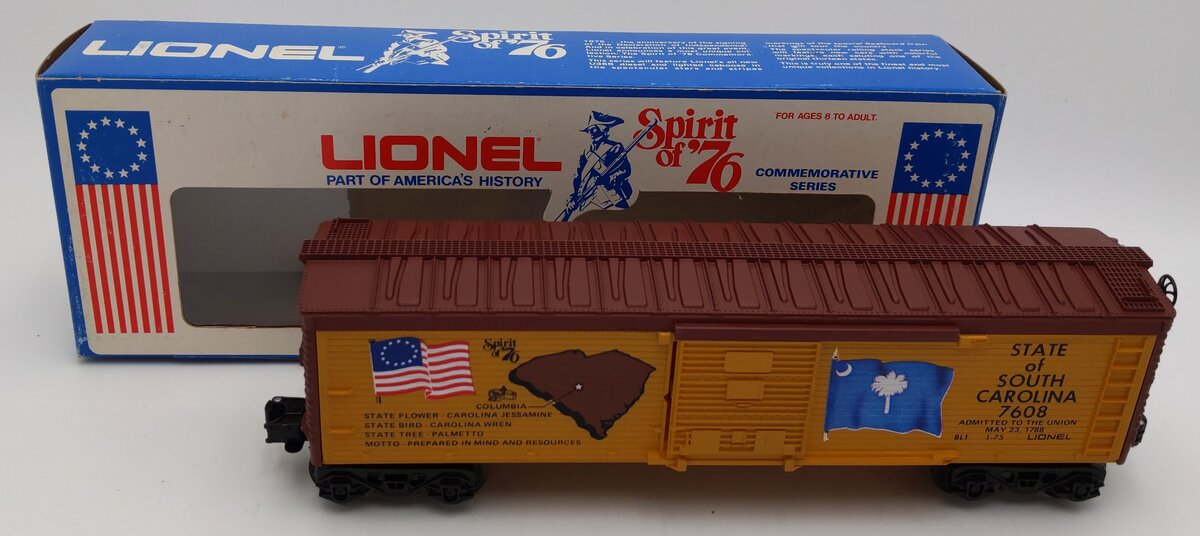 Lionel 6-7608 O Gauge State of South Carolina Boxcar #7608 LN/Box