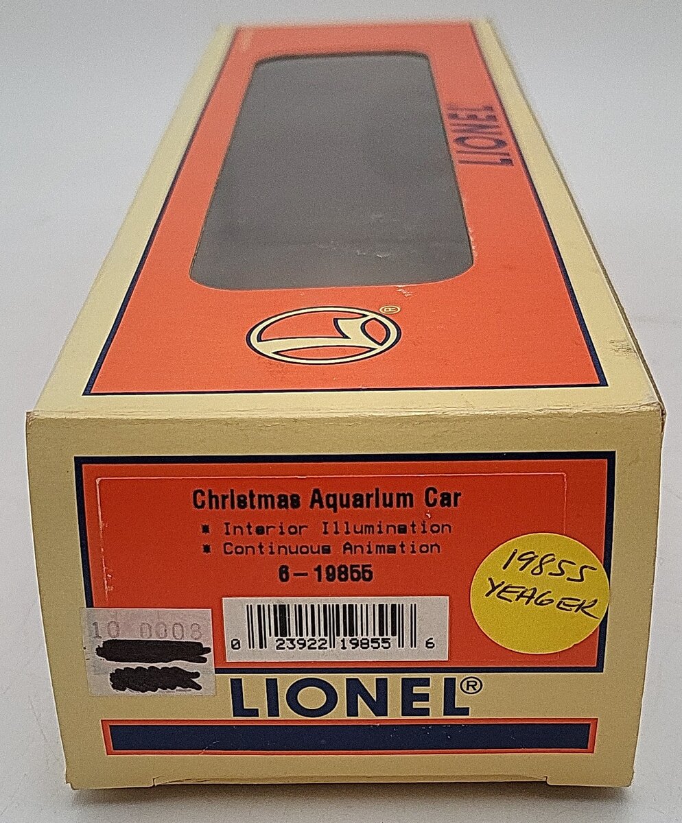 Lionel 6-19855 O Christmas Operating Aquarium Car VG/Box