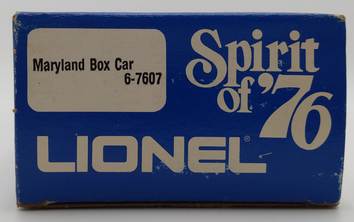 Lionel 6-7607 O Gauge State of Maryland Boxcar #7607 LN/Box